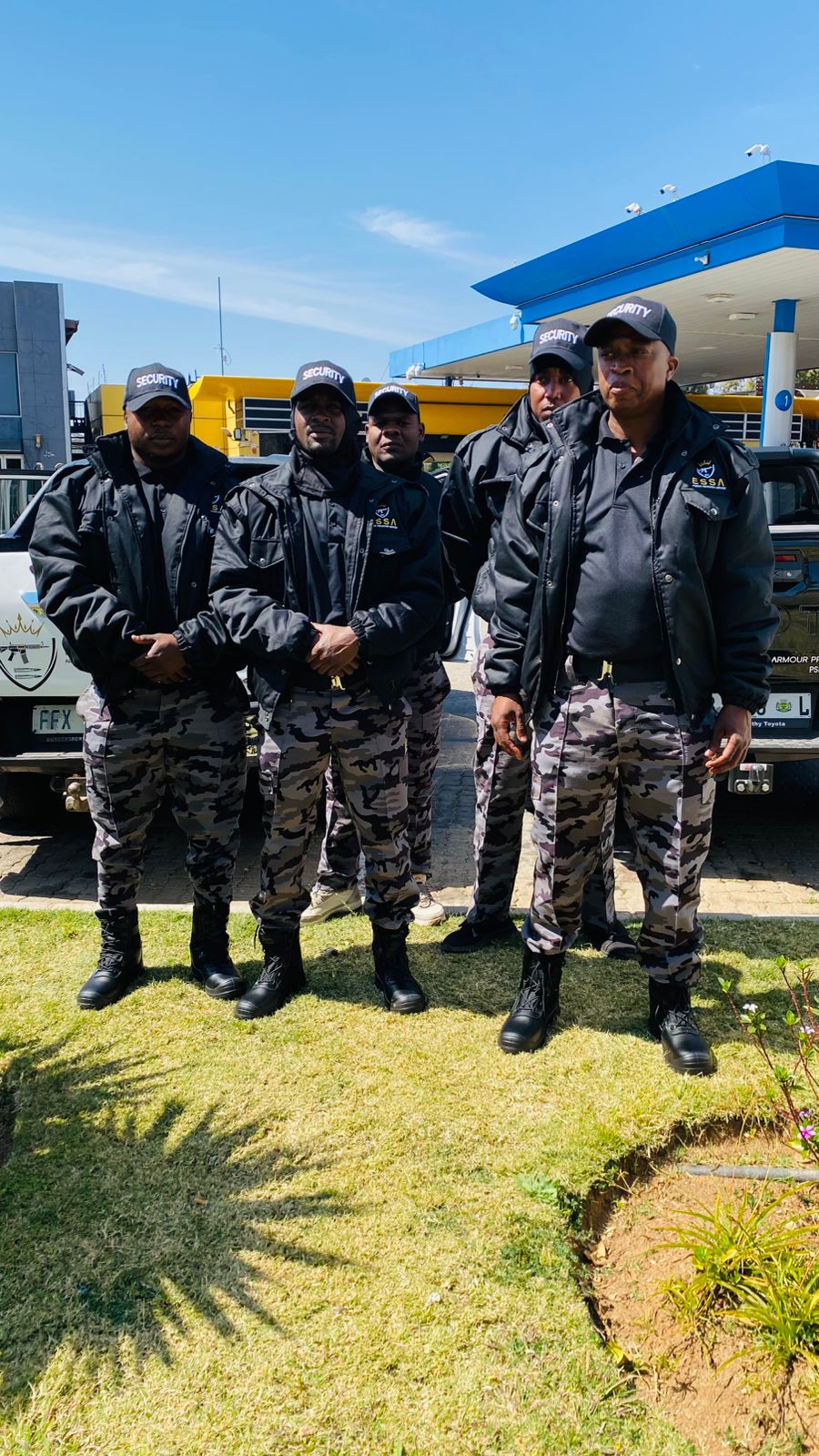 ESSA guarding team deployed at a Sasol service station